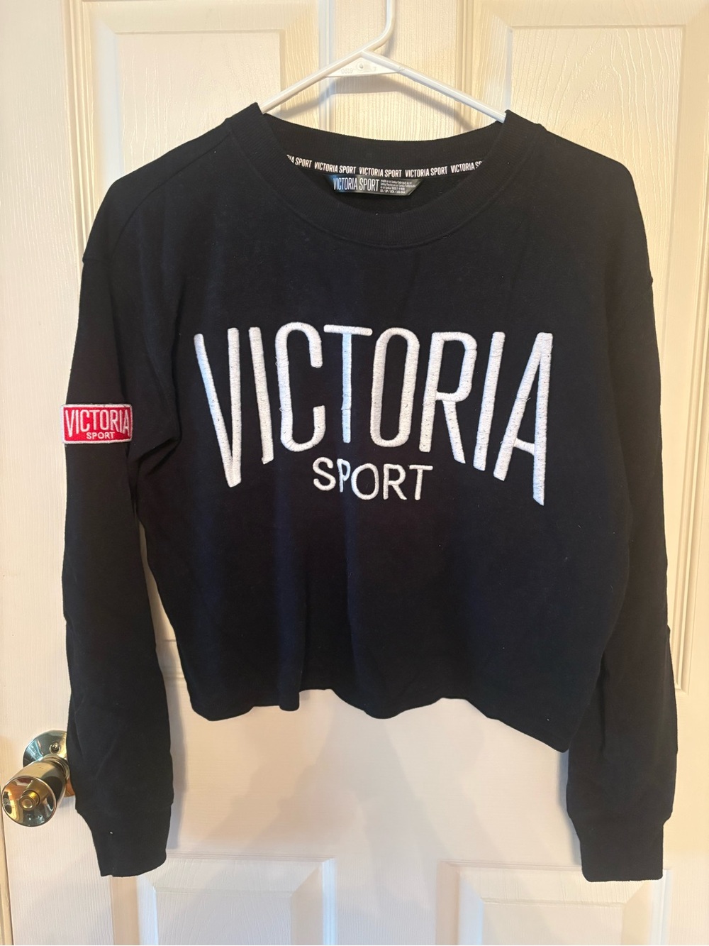 Victoria Sport Black Cropped Sweatshirt and joggers set